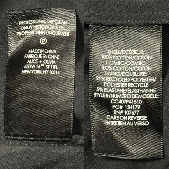 ALICE + OLIVIA Daisy Tiered Mini Dress Sz.10 Dark Floral Black Eyelet Tie-Front - Picture 6 of 16